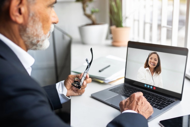 Qualitative research interview using conference call technology, conducted by expert interviewer